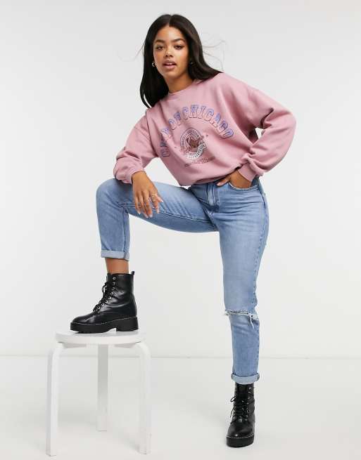 Pull & Bear Chicago sweatshirt - 578592591-501