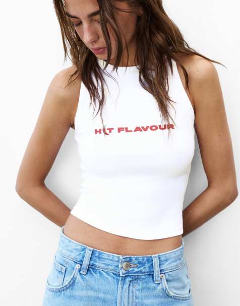 Pull&Bear Chilli tank top in white - view 1