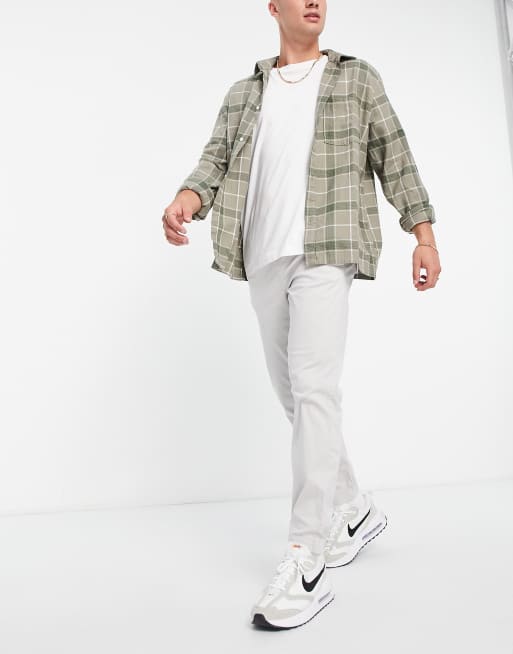 Pull&Bear - Chino affusolati grigi con vita elasticizzata