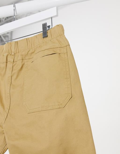 Pull&Bear chino jogger in tan, 3 of 4