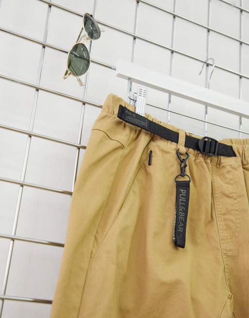 Pull&Bear chino jogger in tan, 4 of 4