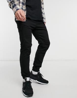 black chino joggers