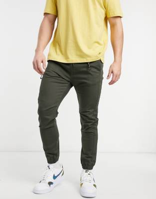 khaki chino joggers