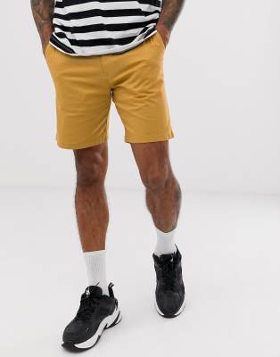 mustard chino shorts