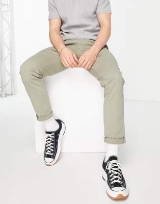 Pull&Bear chino pants in mushroom - ASOS Price Checker