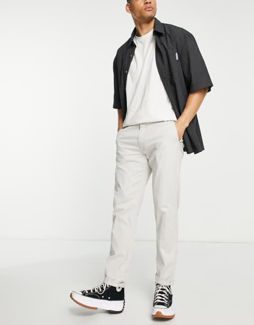 Pull&Bear – Chinohose in Weiß