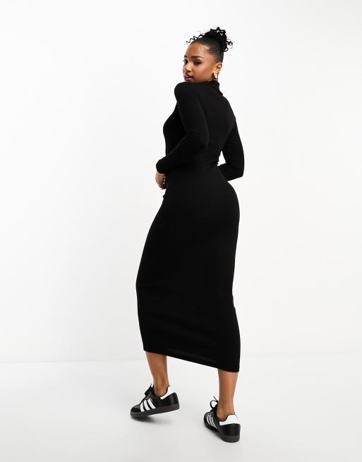 Black choker 2024 midi dress