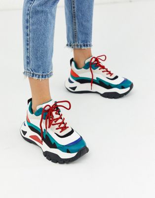 color block chunky sneakers