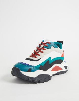 chunky color block sneakers