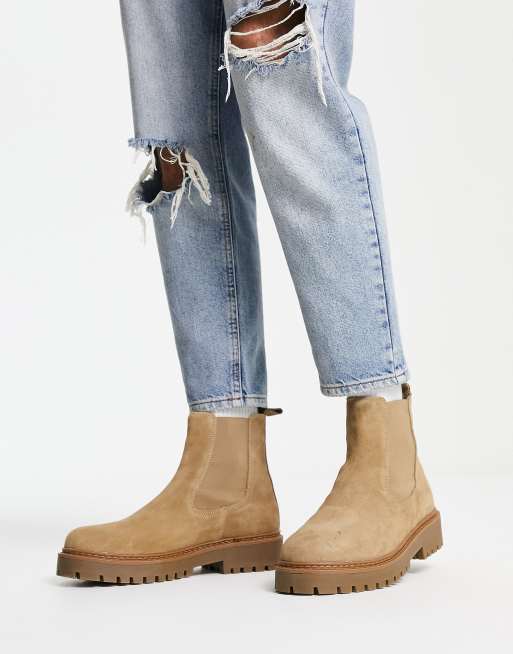 Light suede sale boots