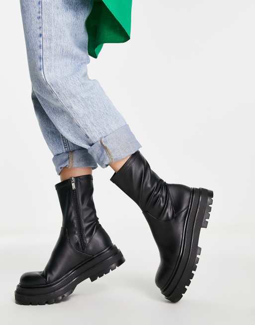 Asos flat ankle on sale boots