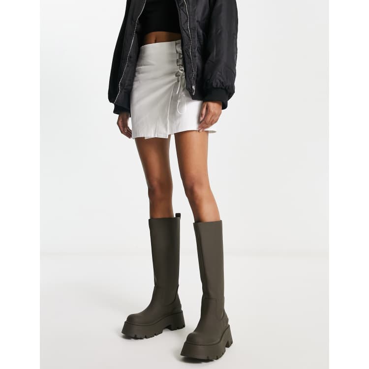 Knee-high boots with warm lining - pull&bear