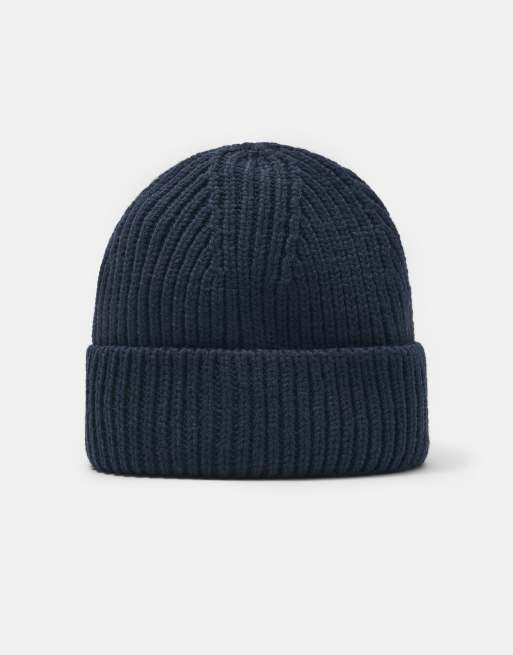 Pull&Bear Chunky knit beanie in navy, 3 of 6