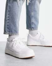 Pull&Bear basic lace-up sneakers in white | ASOS