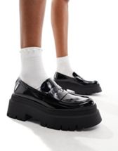 ASOS DESIGN Carla chunky flat knee boots in black | ASOS
