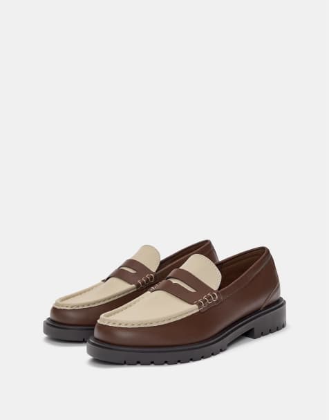 Pull&Bear Chunky loafers in brown - view 1