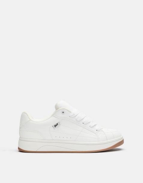 Pull&Bear Chunky skate trainers in white - view 1