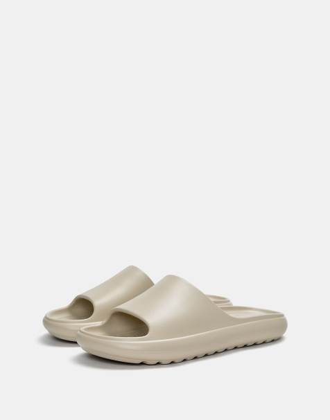 Pull&Bear - Chunky sliders i beige - view 1