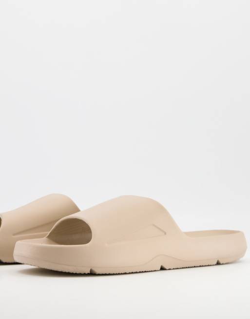 Pull Bear chunky slides in beige ASOS