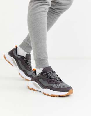 chunky grey sneakers