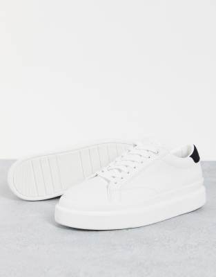 white trainers with black back
