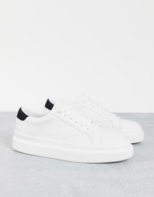 white trainers with black back