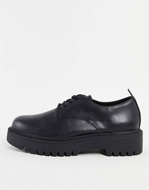 Pull&Bear chunky sole shoes in black | ASOS