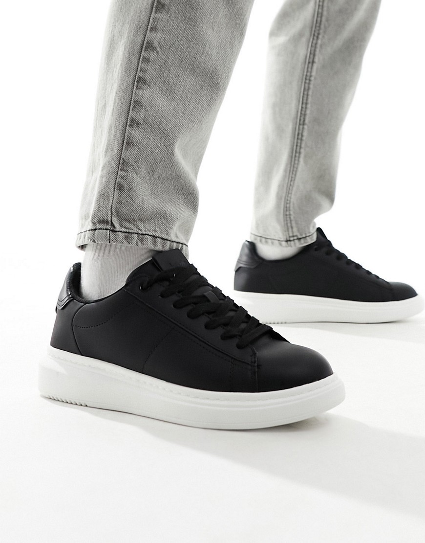 Pull & Bear chunky trainer in black