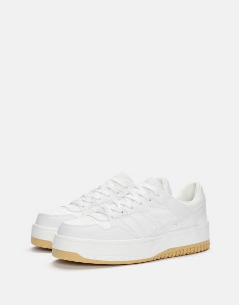 Pull&Bear chunky trainers in white - view 1