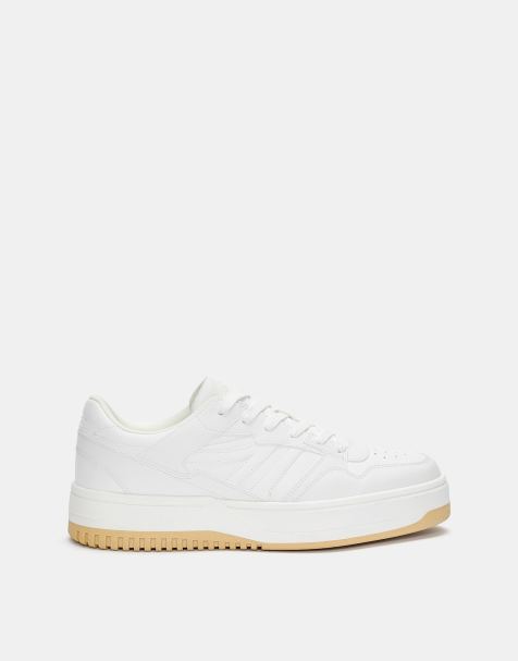 Pull&Bear chunky trainers in white - view 1