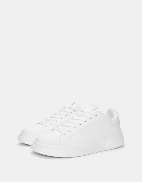 Pull&Bear Chunky trainers in white - view 1
