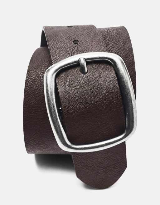 Pull&Bear cintura effetto pelle marrone, 3 di 3