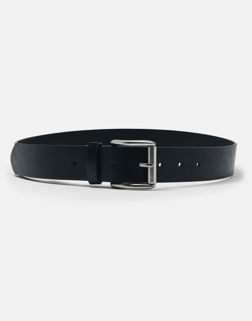 Pull&Bear cintura effetto pelle nera, 3 di 4
