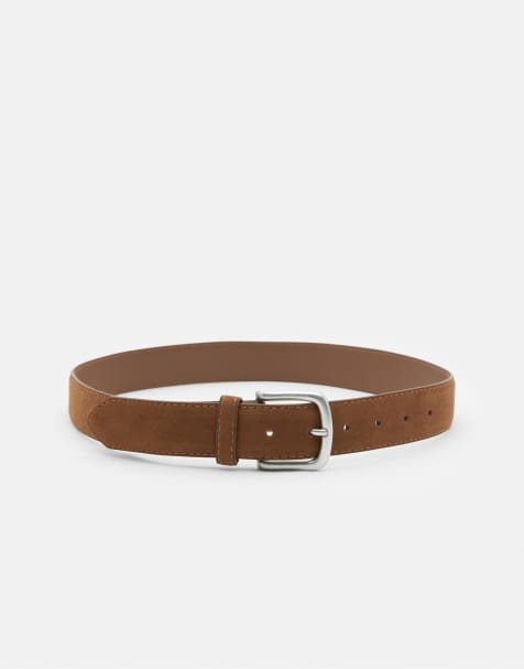 Pull&Bear - Cintura in camoscio sintetico marrone - view 1