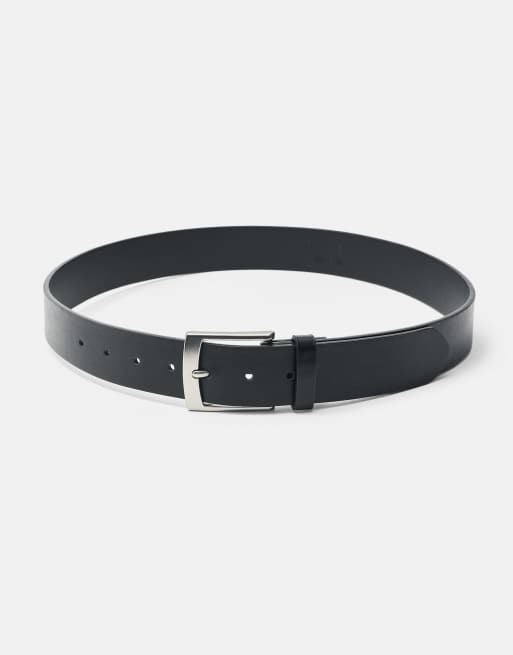 Pull&Bear - Cintura in pelle sintetica nera, 3 di 4