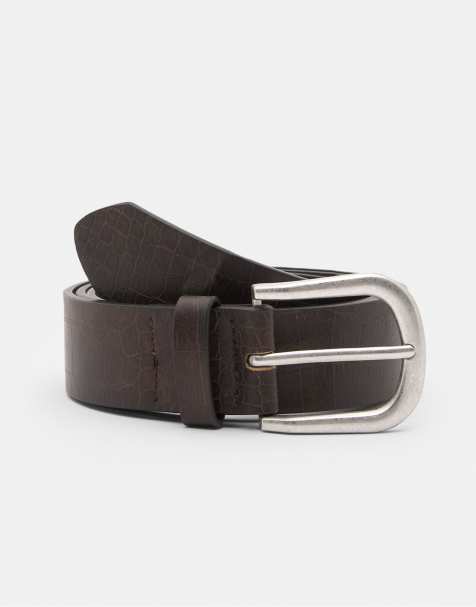 Pull&Bear - Cintura marrone effetto pelle - view 1
