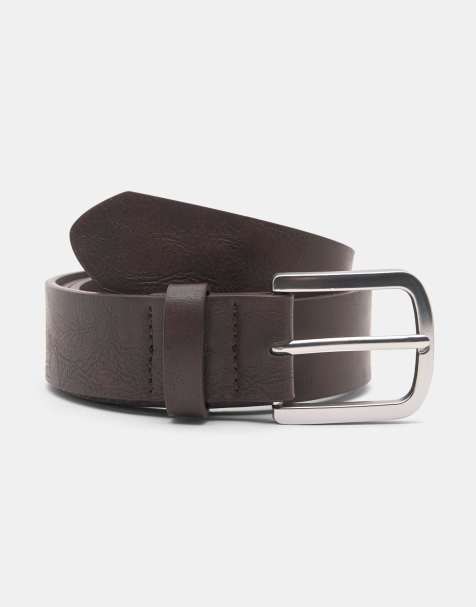 Pull&Bear - Cintura marrone in pelle sintetica - view 1