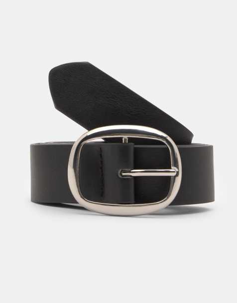 Pull&Bear - Cintura nera con fibbia arrotondata - view 1