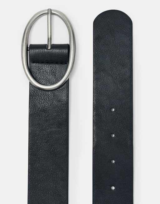 Pull&Bear - Cintura nera con fibbia ovale, 3 di 4