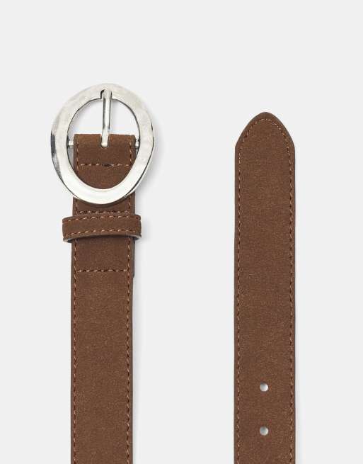 Pull&Bear - Cintura ocra con fibbia ovale, 3 di 4