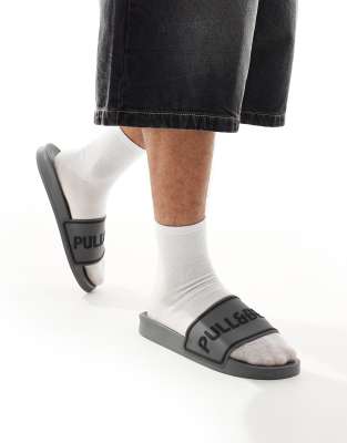 Pull & Bear - Claquettes - Gris - Pull & bear - Modalova