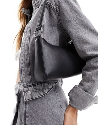 Pull&Bear classic shoulder bag in black