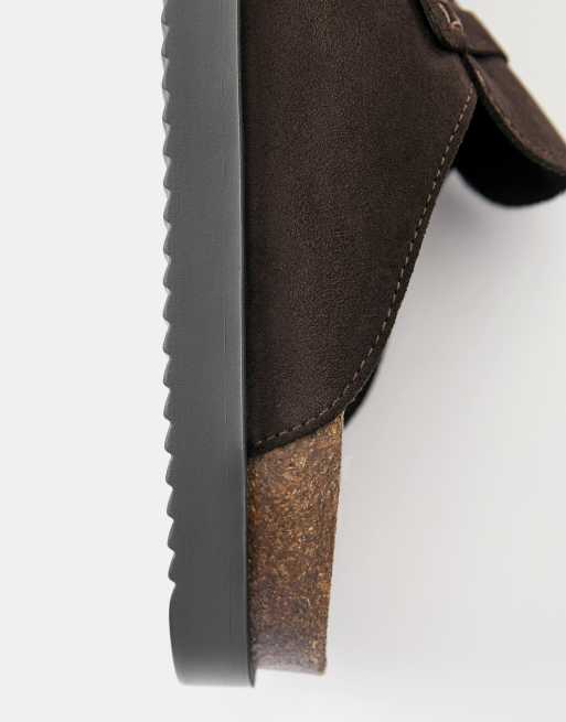 Pull&Bear Clogs mit Bit-Detail in Braun, 4 von 4