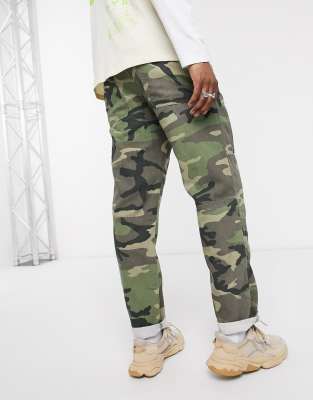 Pull\u0026Bear co-ord denim camo cargo 