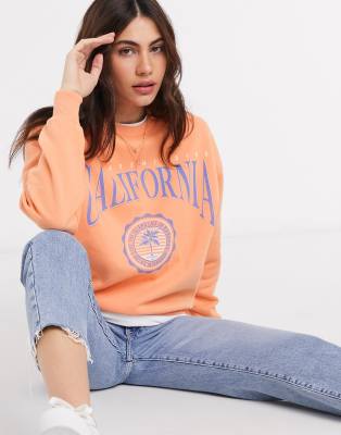 pull and bear orange hoodie