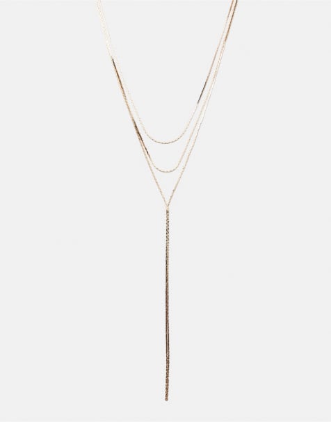 Pull&Bear - Collier lariat - Doré - view 1