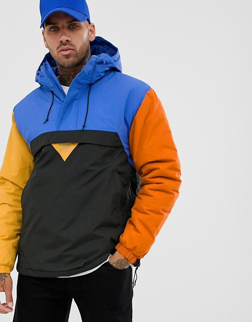 pull&bear colour block jacket in multi