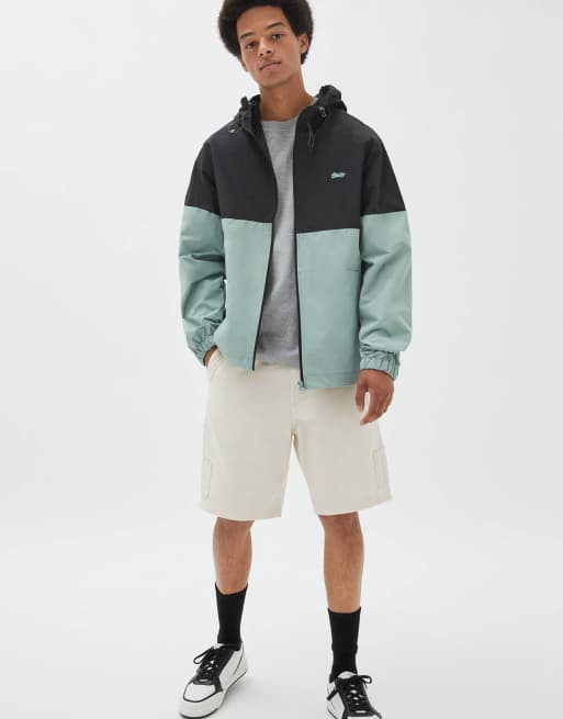 Pull and bear colour block jacket best sale