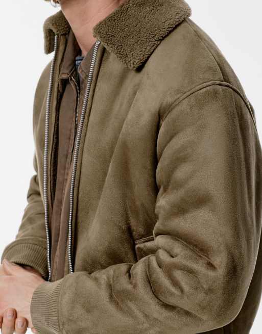 Pull&Bear – Combined – Doppelseitige Jacke in Karamell, 4 von 4