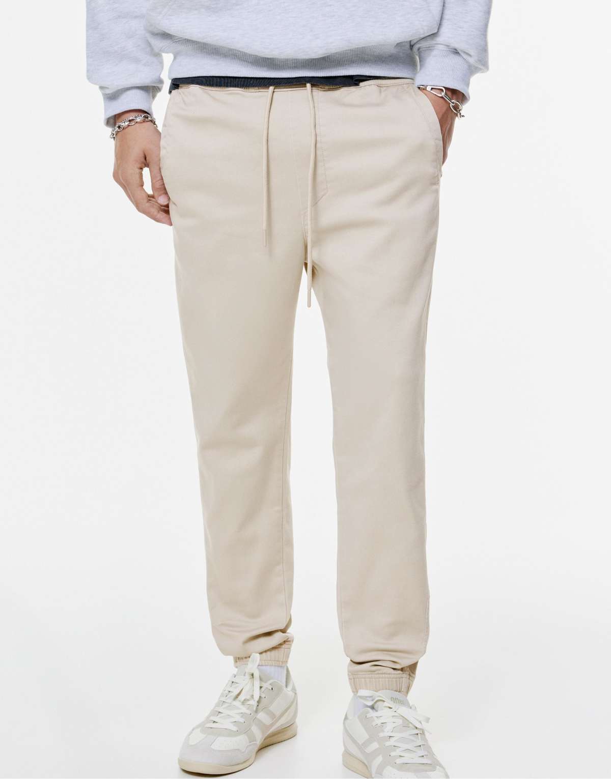 Pull&Bear Comfort joggers in stone
